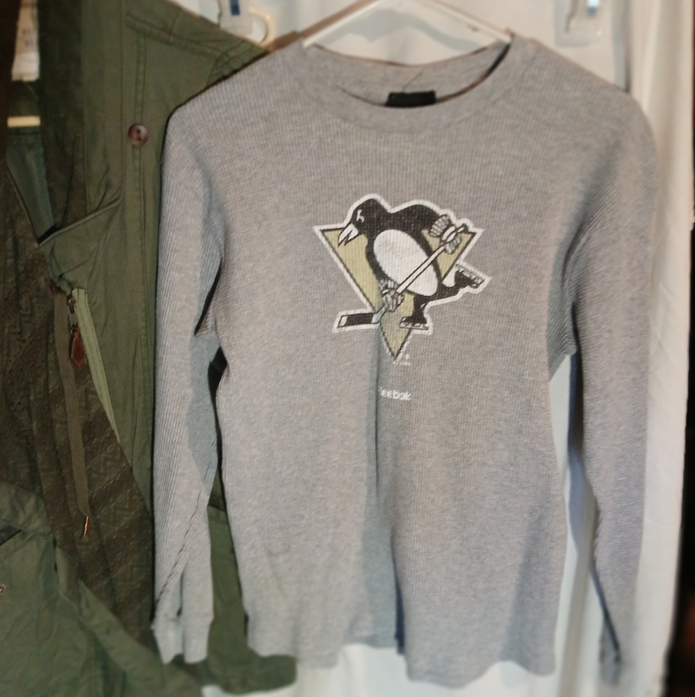 Reebok Gray Ribbed Long Sleeve Top